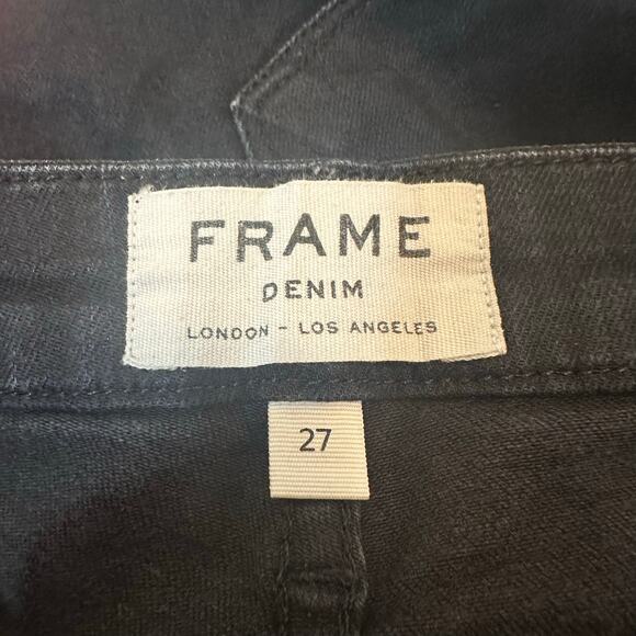 Frame Black Le Crop Mini Boot Jeans sz 27 - Picture 8 of 13